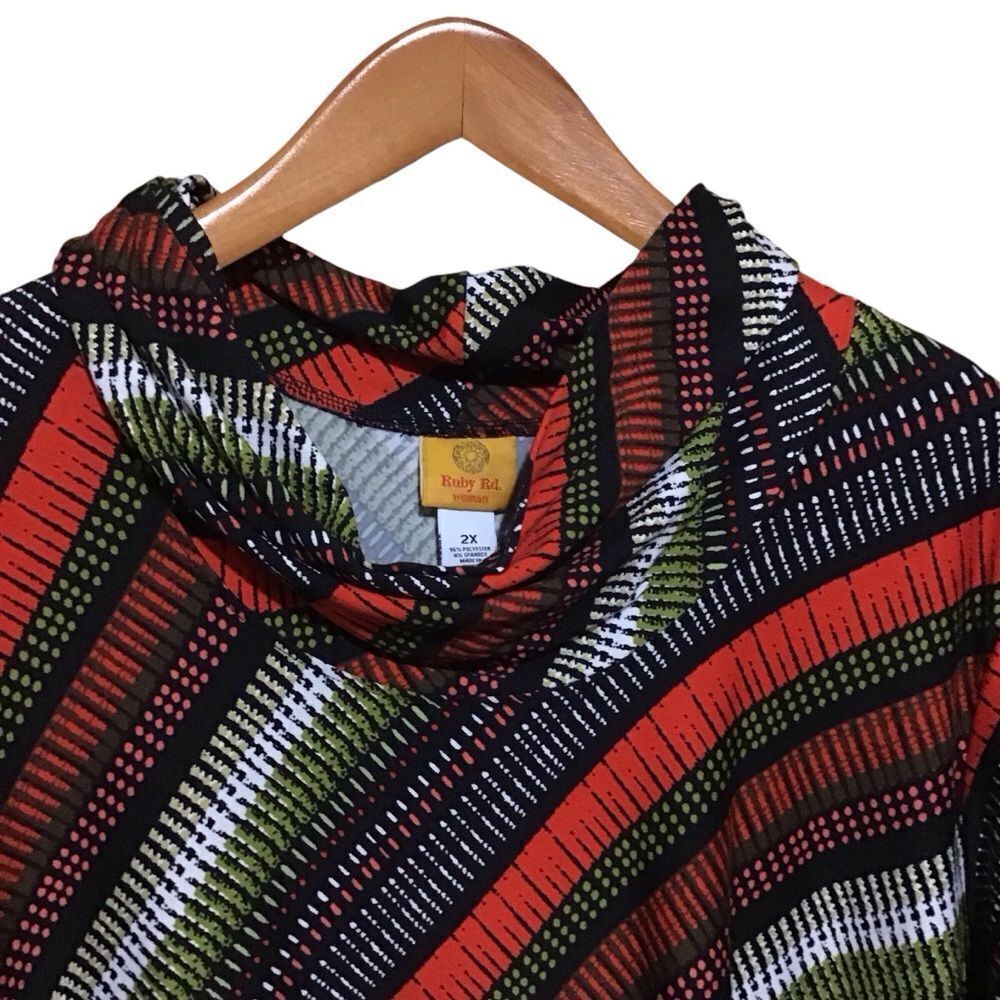 Ruby Rd Woman Cowl Neck Oversized Top 2X - Picture 2 of 5